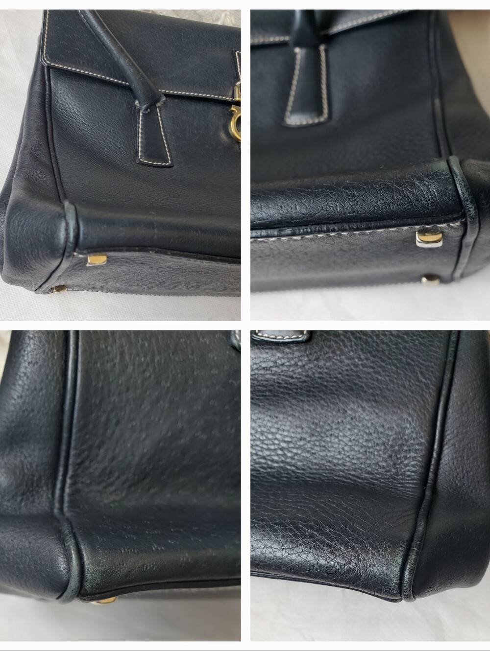Salvatore Ferragamo Black Leather Bag - Picture 6 of 16